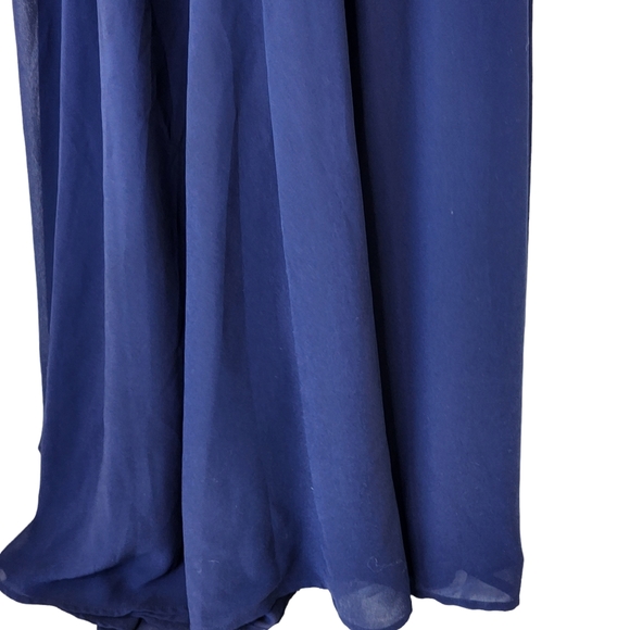 Review long formal dress Broadway Blue gown maxi size 6 - Picture 11 of 14